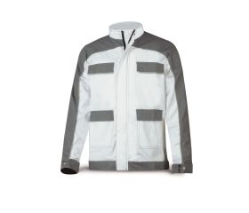 588CCBG Chaqueta CANVAS blanco/gris poliéster/algodón 245 gr.